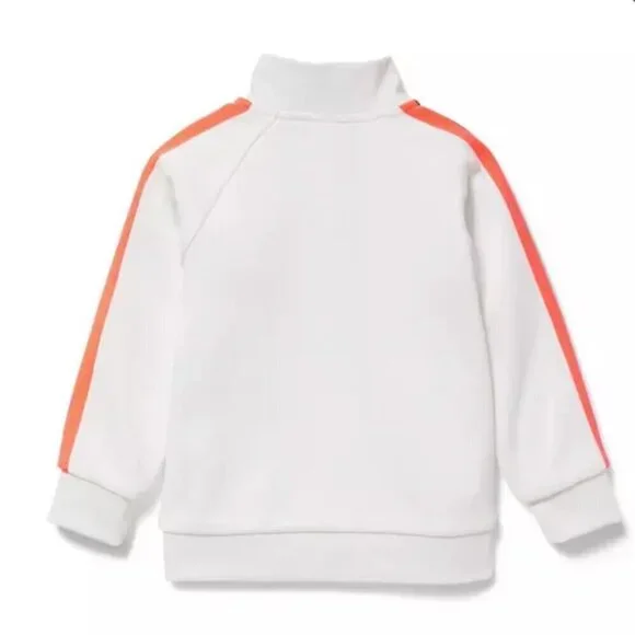 NWT Janie and Jack Boy's Half-Zip Stripe Pullover White Size 7-8 - Picture 2 of 9